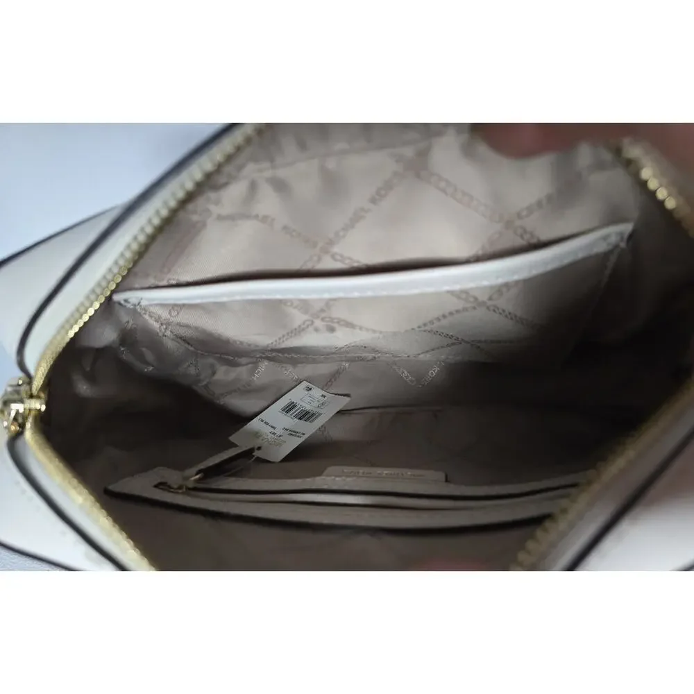 Michael Kors Jet Set Medium Logo Smokey Rose Multi Camera Crossbody Bag - New
